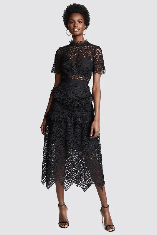 Remy Black Lace Midi Dress